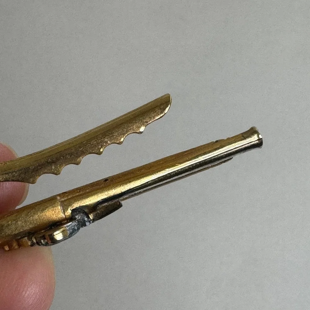 Vintage Avon Tie Clip Gold-Tone Enamel Jewelry Weapon